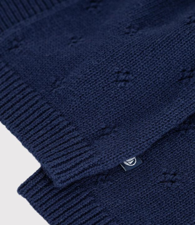 Effen babyvestje in tricot van wol en katoen SOIR