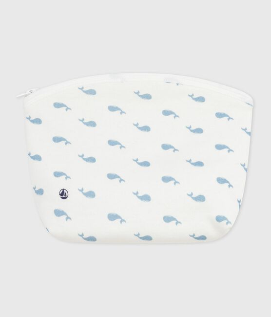 Katoenen enveloptasje met Parijsprint wit MARSHMALLOW/wit MULTICO