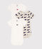 Lot de 3 bodies manches courtes baleines en coton variante 1