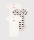 Lot de 3 bodies manches courtes baleines en coton