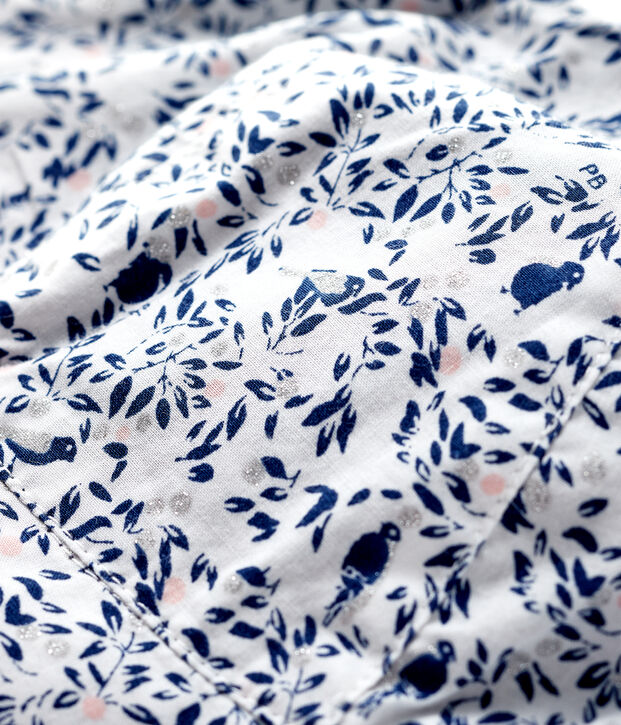 Omkeerbaar zonnehoedje baby meisje blauw/multicouleur
