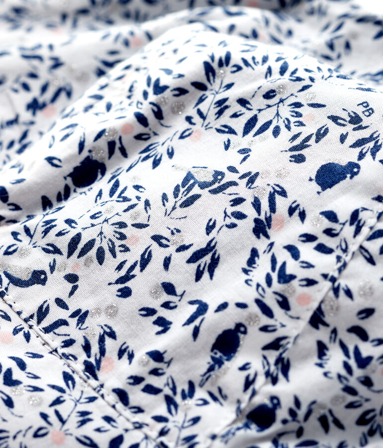 Omkeerbaar zonnehoedje baby meisje blauw SMOKING/wit MULTICO