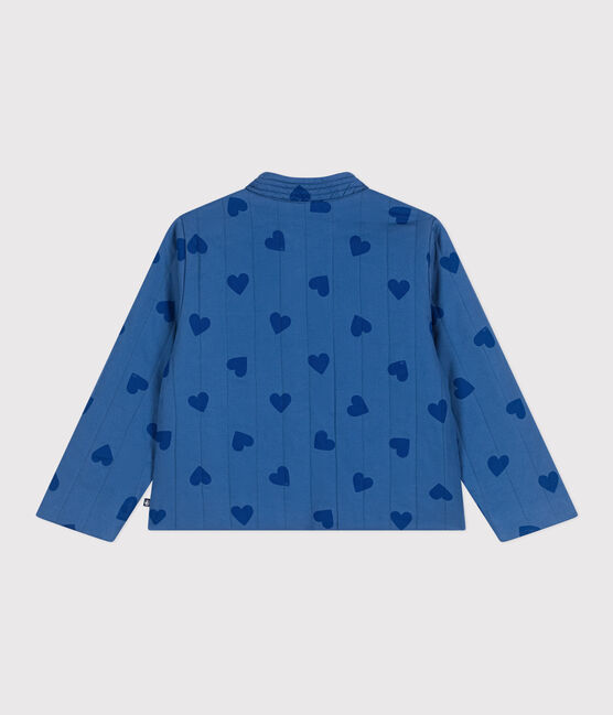 Veste enfant en coton cœurs bleu ALASKA FONCE/ MEDIEVAL