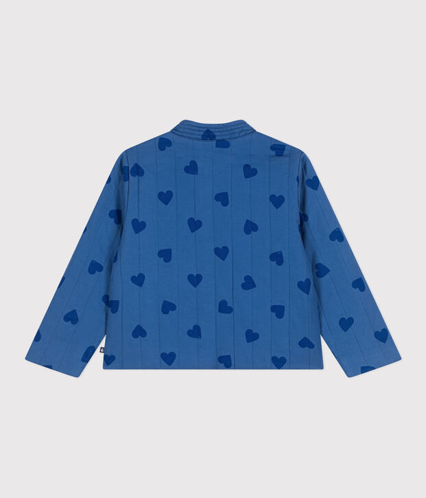 Veste enfant en coton c&oelig;urs bleu/bleu