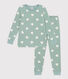 Katoenen pyjama met hart voor kleine meisjes en jongens