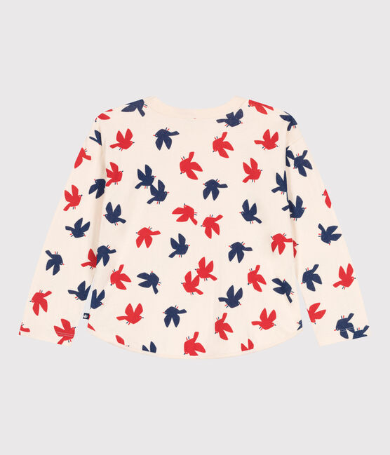 Teeshirt enfant en coton manches longues imprimé blanc AVALANCHE/ MULTICO