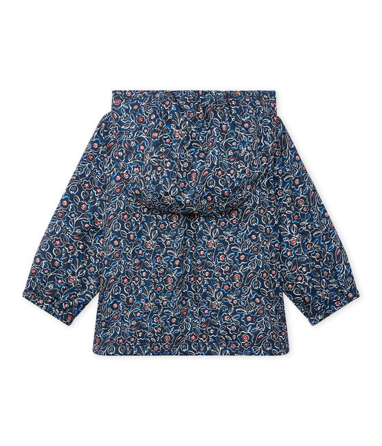 blouson à capuche bébé fille imprimé bleu SMOKING/blanc MULTICO