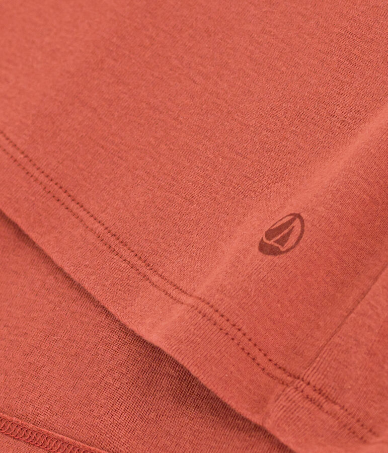 L'Iconique, effen katoenen T-shirt voor dames bruin FAMEUX