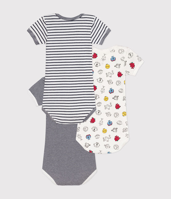 Lot de 3 bodies manches courtes Monsieur Madame en coton bébé variante 1