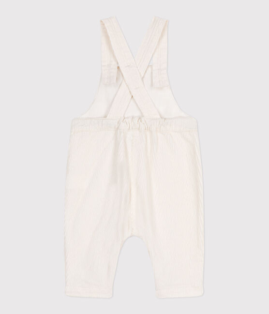 Effen babysalopette van corduroy ecru MILK