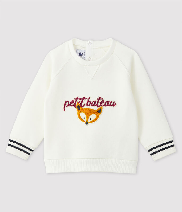 Sweatshirt met print babyjongen wit