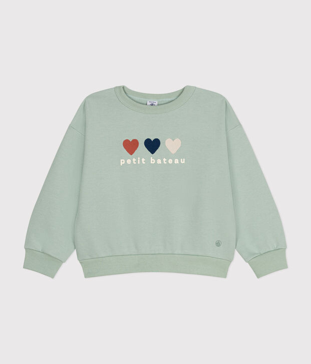 Sweater in fleece voor meisjes groen