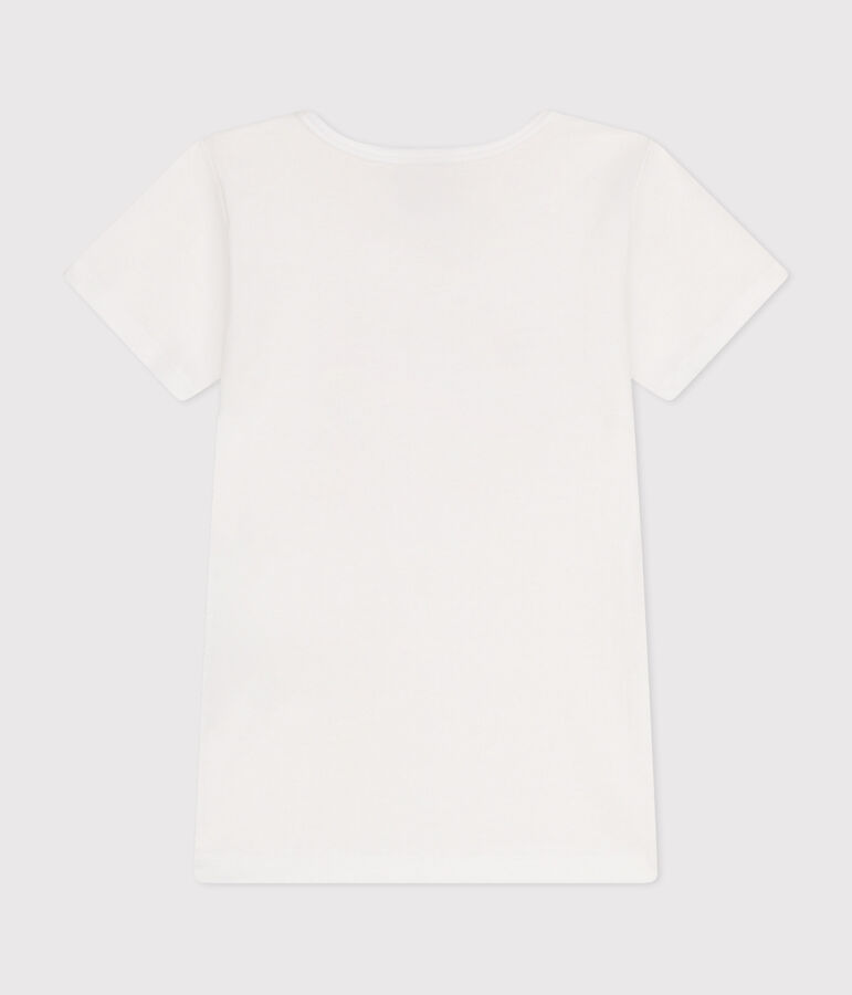 Tee-shirt enfant en coton manches courtes blanc