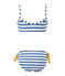 Maillot de bain fille 2 pièces blanc MARSHMALLOW/bleu PERSE