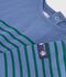 Tee-shirt b&eacute;b&eacute; en coton manches longues &agrave; rayures bleu/vert