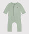 Tweedelige set van molton voor baby's groen HERBIER
