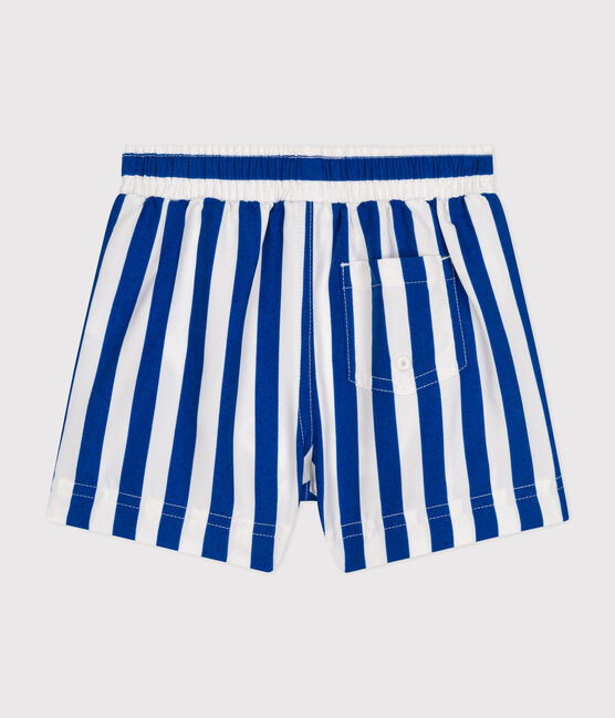 Short de bain bébé blanc MARSHMALLOW/bleu SURF