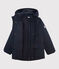 Parka voor jongens kinderen blauw SMOKING