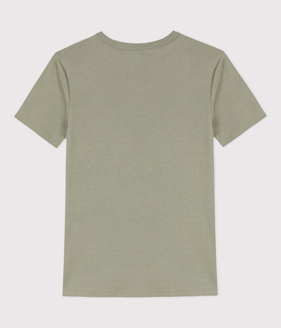 Tee-shirt L'ICONIQUE col rond en coton Femme vert MARECAGE