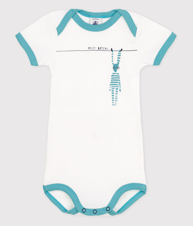 Body manches courtes b&eacute;b&eacute; blanc
