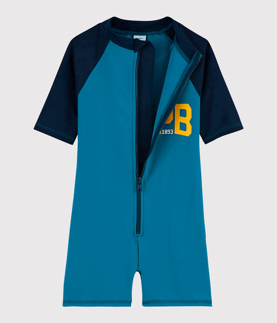 Gerecyclede anti-uv overall voor jongens blauw MYKONOS