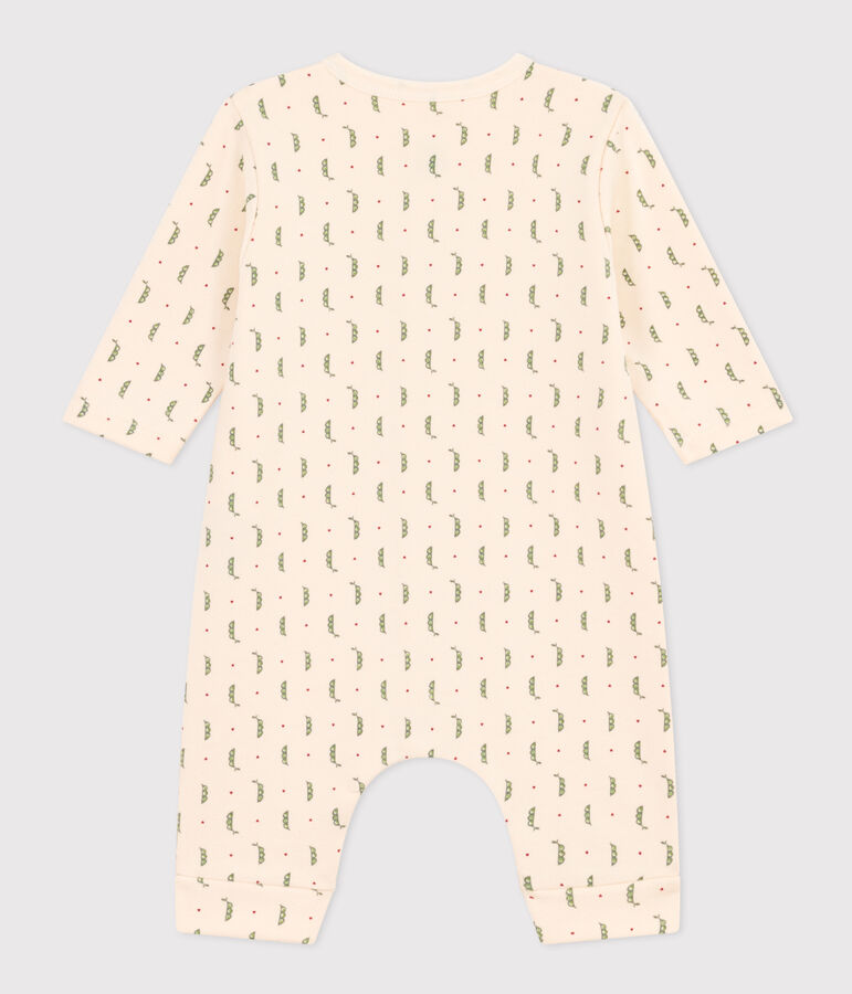 Lang pakje van fleece voor baby's ecru/multicouleur