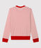Marinière Dames t-shirt van katoen wit MARSHMALLOW/rood TERKUIT