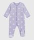 Fluwelen babypyjama met hartjesprint