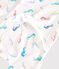 Katoenen zeepaardjes babypyjama zonder drukknopen voor baby's wit MARSHMALLOW/wit MULTICO