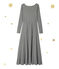Robe longue femme à manches longues. Petit bateau x Marie-Agnès Gillot bleu SMOKING/beige COQUILLE