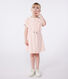 Robe enfant en coton éponge manches courtes à rayures