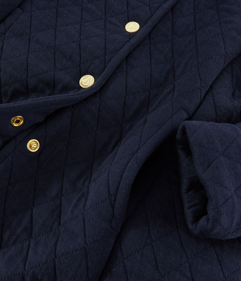 Manteau en tubique enfant fille bleu