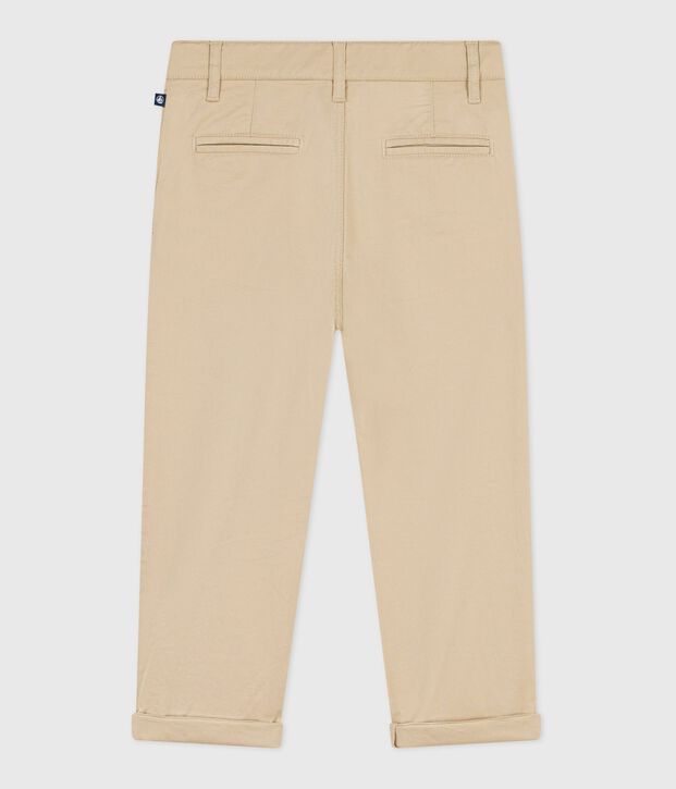 Pantalon enfant en coton beige