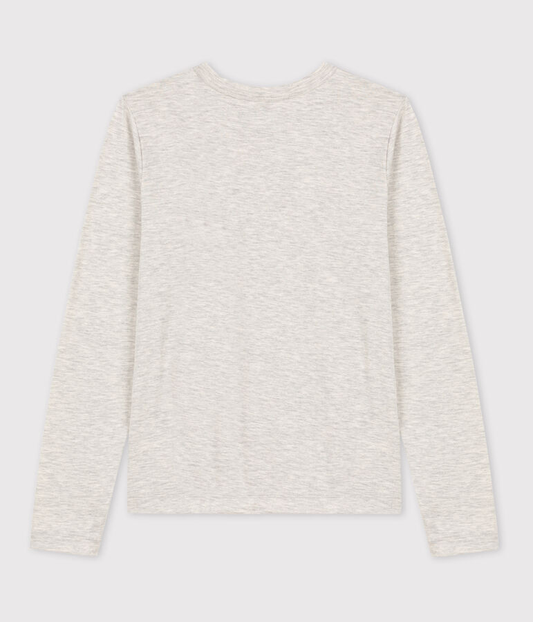 L'ICONIQUE, dames-T-shirt met ronde hals in katoen grijs