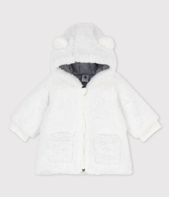 De volgende Belachelijk trommel Jas van zachte sherpa baby. MARSHMALLOW | Petit Bateau