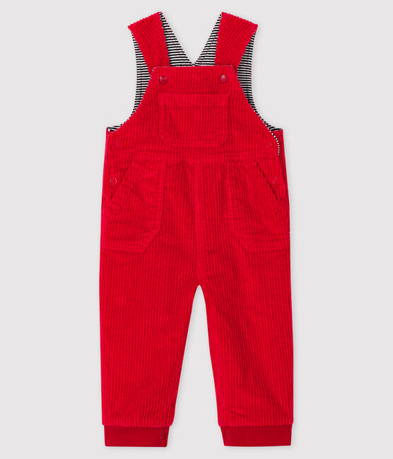 Lange salopette babyjongen rood TERKUIT