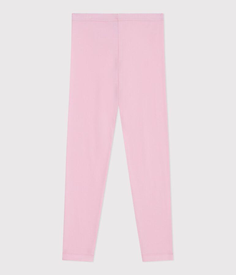 Legging enfant en coton uni rose MARQUISE