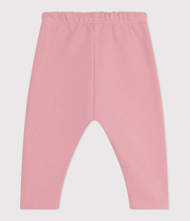 Effen katoenen joggingbroek voor baby's roze