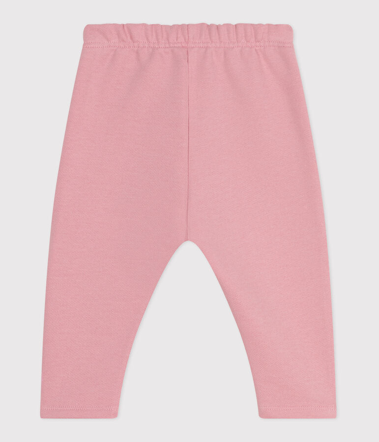 Pantalon de jogging b&eacute;b&eacute; en coton uni rose