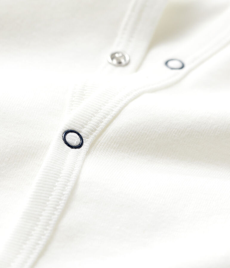 Cardigan en coton b&eacute;b&eacute; blanc MARSHMALLOW