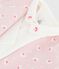 Ensemble 3 pièces bébé imprimé cœurs et fleurs et body brodé rose JOLI/blanc MULTICO