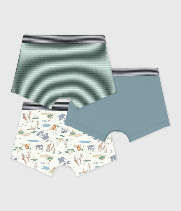 Setje van katoenen boxershorts met savanneprint voor kinderen multicouleur