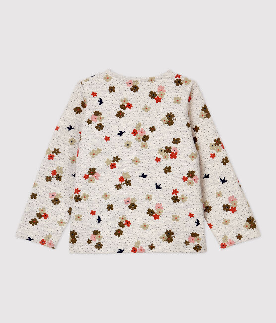 Cardigan en coton bébé. beige MONTELIMAR/blanc MULTICO