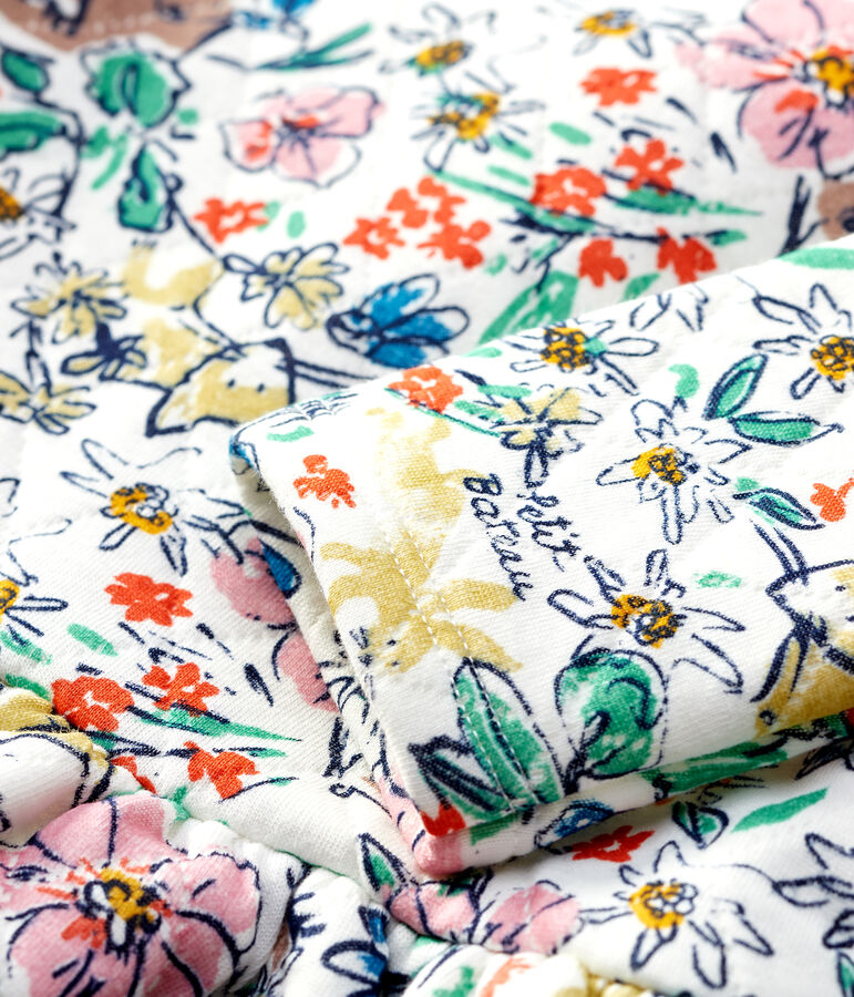 Gewatteerde jurk baby. wit/multicouleur