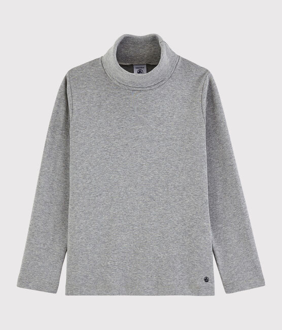 Sous-pull en coton enfant fille / garçon gris SUBWAY CHINE