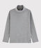 Sous-pull en coton enfant fille / garçon gris SUBWAY CHINE