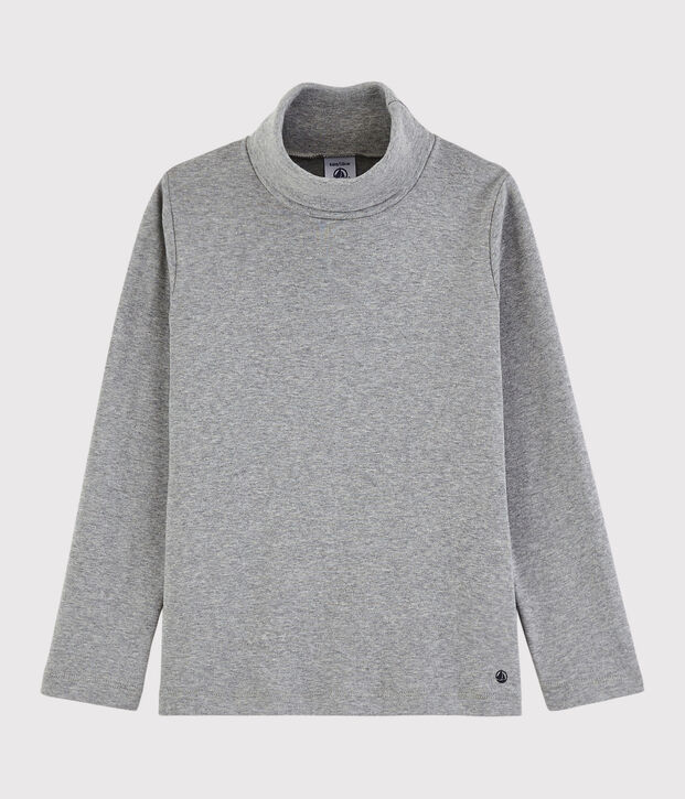 Sous-pull en coton enfant fille / gar&ccedil;on gris