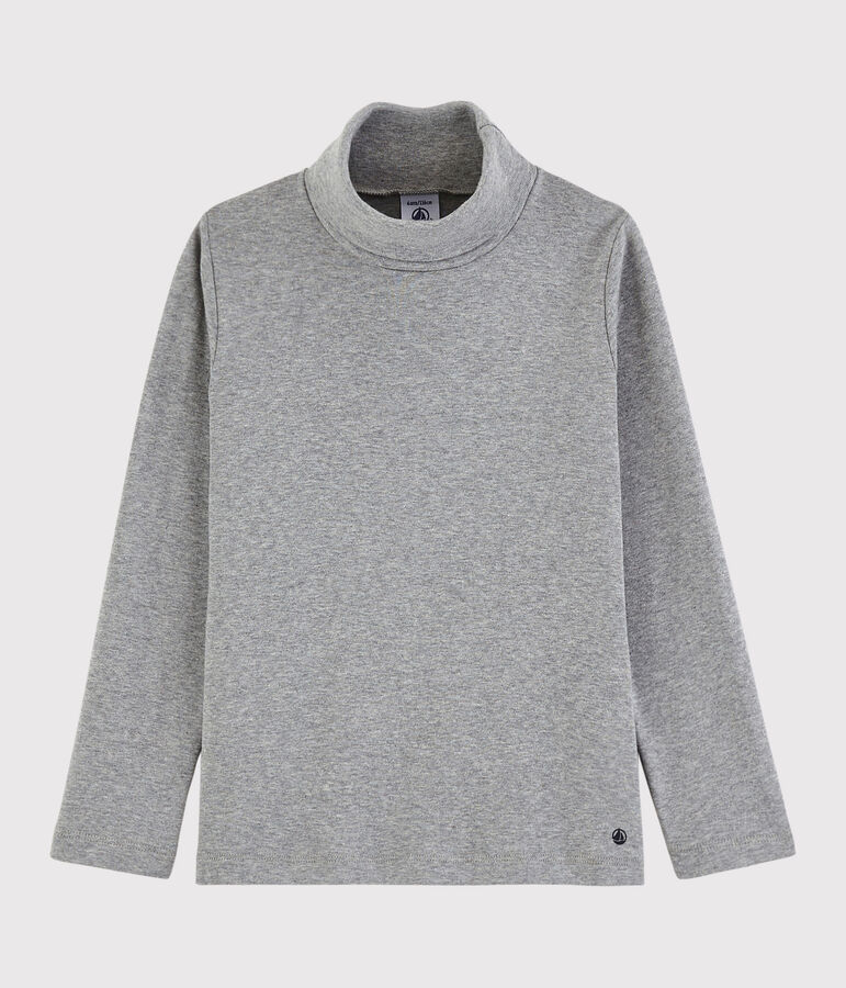 Sous-pull en coton enfant fille / gar&ccedil;on gris