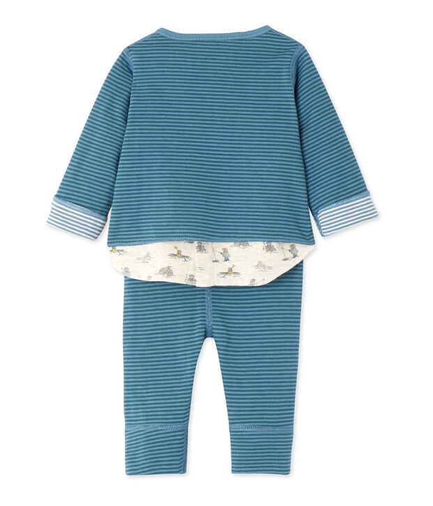 Driedelige set voor babyjongens groen/blauw