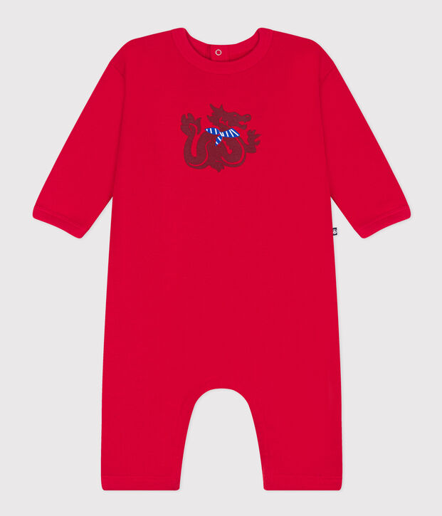 Lang pakje van molton voor baby's rood